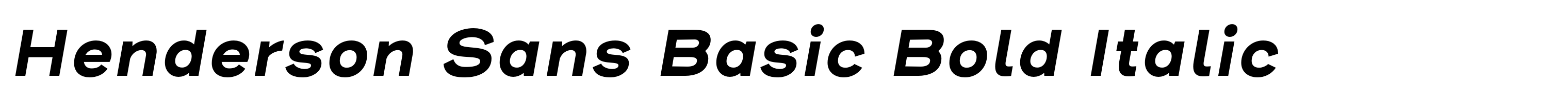 Henderson Sans Basic Bold Italic